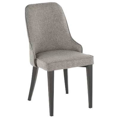 Set Of 2 Nueva Contemporary Dining Accent Chair Gray - LumiSource 3 Set Of 2 Nueva Contemporary Dining Accent Chair Gray - LumiSource