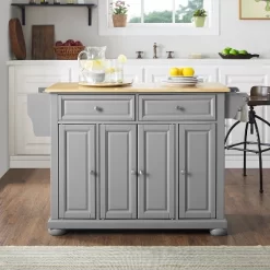 Alexandria Kitchen Island With Wood Top Vintage Gray/Natural - Crosley -Furniture Specialty Store GUEST 757cfb0b 7e46 4282 b815 a092e9343d5a