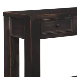 Wooden Sofa Table With Four Drawers And One Shelf Black - Benzara -Furniture Specialty Store GUEST 75c09782 dfee 4567 a3c9 f30c92668181