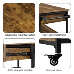 Yaheetech 3-Tier Rolling Kitchen Island Utility Kitchen Cart With Storage Drawer & Shelves -Furniture Specialty Store GUEST 76138922 28bd 4538 ab38 1d6bd602125e