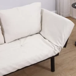 HOMCOM Single Person Chaise Lounger, Modern Sofa Bed With 5 Adjustable Positions, 2 Large Pillows, And Birch Legs -Furniture Specialty Store GUEST 76f41143 29d2 4b88 9280 766b0db7bf8e