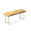 Maritza Lisa White Checkered Flowers Bench Yellow - Deny Designs 1 Maritza Lisa White Checkered Flowers Bench Yellow - Deny Designs -Furniture Specialty Store GUEST 775eeaed 1e91 4641 9f09 84632b14b9ff