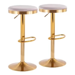 Set Of 2 Dakota Glam Adjustable Barstools - LumiSource -Furniture Specialty Store GUEST 77a71f7d 3d33 4254 a238 d14ff1317af7