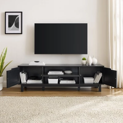 Modern Transitional 2 Door Storage TV Stand For TVs Up To 65" - Saracina Home 7 Modern Transitional 2 Door Storage TV Stand For TVs Up To 65" - Saracina Home - Image 5
