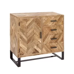 Contemporary Zigzag Pattern Mango Wood Cabinet Brown - Olivia & May 20 Contemporary Zigzag Pattern Mango Wood Cabinet Brown - Olivia & May -Furniture Specialty Store GUEST 788ecabc 473f 4a21 b361 0d55f62615cc