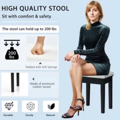 Costway Vanity Table Stool Set Large Tri-folding Lighted Mirror 6 Drawer Dresser WhiteBlack -Furniture Specialty Store GUEST 78eba56b 0c37 485b 8b19 8df17bcee8ed