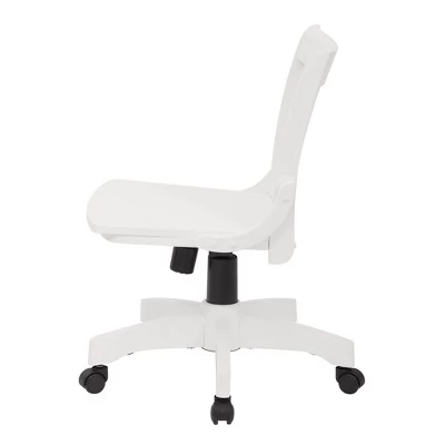 Deluxe Armless Wood Bankers Chair White - OSP Home Furnishings 4 Deluxe Armless Wood Bankers Chair White - OSP Home Furnishings - Image 2