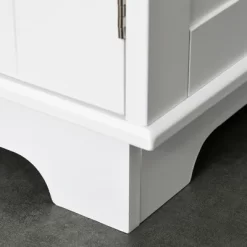 HOMCOM 67" Modern Buffet With Hutch, Louvered Kitchen Pantry Microwave Cabinet With Framed Glass Doors And 2 Drawers, White -Furniture Specialty Store GUEST 7aa0a79c d9cd 45a4 acd2 e65efed659ad