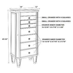 Aislin Jewelry Armoire Mirror/Silver - Powell Company -Furniture Specialty Store GUEST 7b7eb4a4 13b5 471e a63e 43edde7c4d38