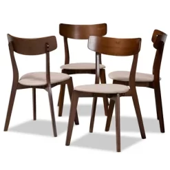 Set Of 4 Iora Upholstered Wood Dining Chairs - Baxton Studio -Furniture Specialty Store GUEST 7bec0d91 4adb 4781 b2cd fb4652aa882f