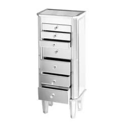 Melanie 7 Drawer Glam Jewelry Armoire Mirrored/Brushed - Aiden Lane 17 Melanie 7 Drawer Glam Jewelry Armoire Mirrored/Brushed - Aiden Lane -Furniture Specialty Store GUEST 7d5df8cd 1f75 44b9 9e18 dd63926293b6
