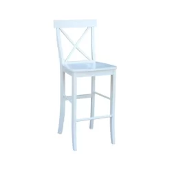 30" X-Back Counter Height Barstool White - International Concepts -Furniture Specialty Store GUEST 7f9635a5 588b 4314 8d65 bd92d748a3a3