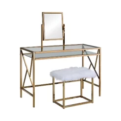 Burdette Contemporary Vanity Table Set - HOMES: Inside + Out -Furniture Specialty Store GUEST 82028cd3 4f76 4f67 8d33 7822f0082f83