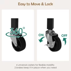 Costway 4-Tier Kitchen Carts Rolling Serving Trolley Wine Rack Removable Tray Basket -Furniture Specialty Store GUEST 8345b202 6052 42bf b3d6 eca3eec95146