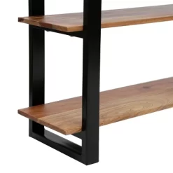 Rooker Handcrafted Modern Industrial Acacia Wood Media Console Table Natural/Black - Christopher Knight Home -Furniture Specialty Store GUEST 84825cf5 dfac 4a99 88e3 7f87c75ed4e9
