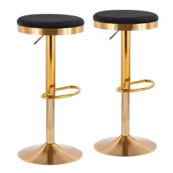 Set Of 2 Dakota Glam Adjustable Barstools - LumiSource -Furniture Specialty Store GUEST 84af68dd bcfd 4239 979e 414a33b8f808
