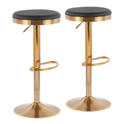 Set Of 2 Dakota Glam Adjustable Barstools - LumiSource -Furniture Specialty Store GUEST 84ffb3db d9ab 438f 83e0 278b10957ef0