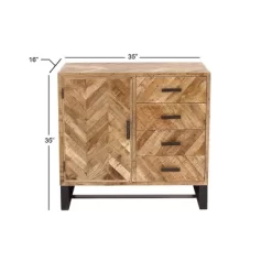 Contemporary Zigzag Pattern Mango Wood Cabinet Brown - Olivia & May 31 Contemporary Zigzag Pattern Mango Wood Cabinet Brown - Olivia & May -Furniture Specialty Store GUEST 851930e1 4ecd 4663 9afe eb1ef57aeb92