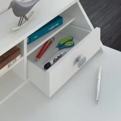 Broadview Computer Desk With 2 Drawer Pedestal And Organizer Pure White - Bush Furniture -Furniture Specialty Store GUEST 85e4bbc2 2109 4197 9002 2d59658cb9fc