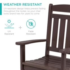 Best Choice Products All-Weather Rocking Chair, Indoor Outdoor HDPE Porch Rocker W/ 300lb Weight Capacity -Furniture Specialty Store GUEST 860f425f b03b 4e87 abce 316fbf5452e2