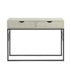 Faux Shagreen Modern 2 Drawer Entry Table - Saracina Home -Furniture Specialty Store GUEST 87627168 e37e 4199 b1cd 3317f9bd9460