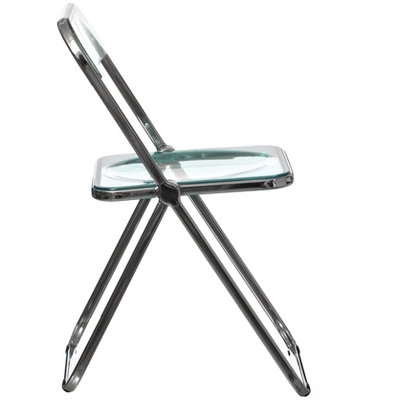 Fabulaxe Acrylic Folding Party Transparent Chair With Double Hinged Back | Indoor Outdoor Portable Commercial Seat With Silver Metal Frame For Home, Office, Wedding Party, Picnic, And Kitchen Dining 7 Fabulaxe Acrylic Folding Party Transparent Chair With Double Hinged Back | Indoor Outdoor Portable Commercial Seat With Silver Metal Frame For Home, Office, Wedding Party, Picnic, And Kitchen Dining - Image 5