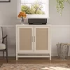 Latta 2 Door Storage Cabinet Ivory Oak/Faux Rattan - Room & Joy -Furniture Specialty Store GUEST 88e7b770 aac4 42cb a7da d943bb83edec