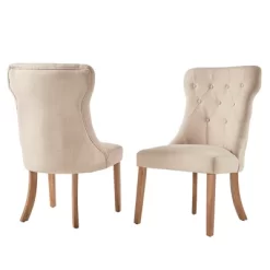 Set Of 2 Amiford Button Tufted Hourglass Dining Chair - Inspire Q -Furniture Specialty Store GUEST 891fae42 9b78 43f6 8c47 a53b63c05d3c