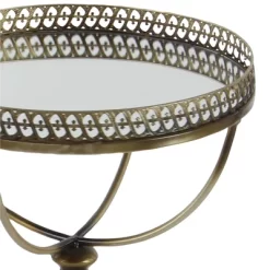 Metal And Glass Round Pedestal Table Gold - Olivia & May 37 Metal And Glass Round Pedestal Table Gold - Olivia & May -Furniture Specialty Store GUEST 89832931 b0f7 4110 9e66 146ff38d7f14