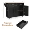 Costway Kitchen Island Trolley Cart Wood Top Rolling Storage Cabinet W/Knife Block Black -Furniture Specialty Store GUEST 89b87b4b 2677 4cf7 a8c5 e1b8c8ea0e94