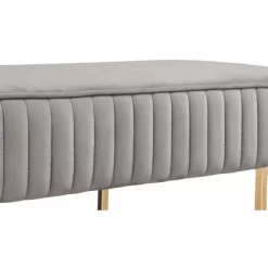 Simple Relax Set Of 2 Velvet Bench With Metal Base In Grey -Furniture Specialty Store GUEST 8a2c120c 954a 4980 b1f0 30dd021edab3