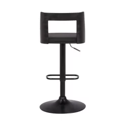 Milan Adjustable Swivel Faux Leather Metal Barstool Black - Armen Living -Furniture Specialty Store GUEST 8aa07936 aa77 4456 a0cf a71a04840460