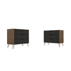 Set Of 2 Rockefeller 3 Drawer Dresser - Manhattan Comfort 31 Set Of 2 Rockefeller 3 Drawer Dresser - Manhattan Comfort -Furniture Specialty Store GUEST 8abfd20e df1f 45ed 9789 5cc758278628