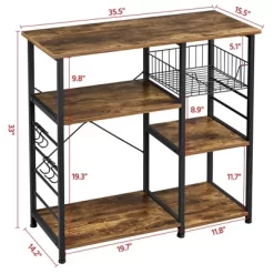 Yaheetech Kitchen Storage Rack With Basket/Hooks/Storage -Furniture Specialty Store GUEST 8aed8970 6465 4962 9c4b ab4dc711e88f