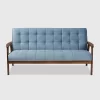Asta Velvet Upholstered Wood Sofa Light Blue/Walnut - Baxton Studio 2 Asta Velvet Upholstered Wood Sofa Light Blue/Walnut - Baxton Studio -Furniture Specialty Store GUEST 8b297558 1946 4736 bee8 610e766c6cc9