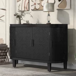 Accent Storage Cabinet Wooden Sideboard Cabinet With Antique Pattern Doors-ModernLuxe -Furniture Specialty Store GUEST 8b4e0463 ade2 400f 929f 281054990952