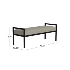 Modern Metal Bench Fawn Velvet - HomePop 13 Modern Metal Bench Fawn Velvet - HomePop -Furniture Specialty Store GUEST 8ba6c880 e6ab 410b a009 f0f1a1a0eb74