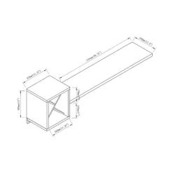 Donjala 4 Bottle Floating Wine Rack White/Light Brown - MiBasics -Furniture Specialty Store GUEST 8c68f262 ad90 4cf7 a31c f2c6fdb011bc