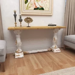 Vintage Wood Console Table White - Olivia & May 18 Vintage Wood Console Table White - Olivia & May -Furniture Specialty Store GUEST 8d0bddf4 dbad 4d45 a87b 9ec5e9a2c2a0