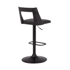 Milan Adjustable Swivel Faux Leather Metal Barstool Black - Armen Living -Furniture Specialty Store GUEST 8d7b85ec f045 4975 90de 98083408b8ba