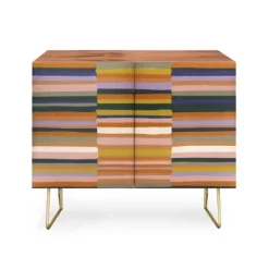 Gigi Rosado Brown Striped Pattern Walnut Credenza - Deny Designs -Furniture Specialty Store GUEST 8ece6e6e 6d88 45a3 b32c f17d39c48cfe