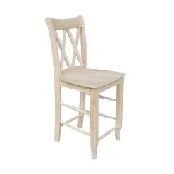 24" Double X Back Counter Height Barstool Unfinished - International Concepts -Furniture Specialty Store GUEST 8f5d82e0 320c 4382 a31c 3dede93c5aff