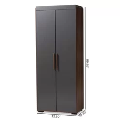 7 Shelf Wardrobe Rikke Two-Tone Wood Storage Cabinet Brown - Baxton Studio -Furniture Specialty Store GUEST 9075e8c7 f560 4ee0 8193 eba7ca0d8083