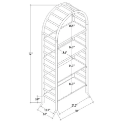 72" Holladay Curved Wooden Bookcase - Threshold™ Designed With Studio McGee -Furniture Specialty Store GUEST 907a020b f8bd 48ff ad78 2332a2c16f0a