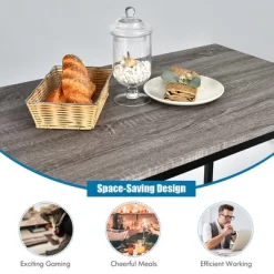 Costway 3 Piece Counter Height Dining Bar Table Set W/2 Stools&3 Storage Shelves -Furniture Specialty Store GUEST 90e9de23 b5ef 4e61 b54d 93fe335b8901