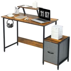 Costway Computer Desk Writing Workstation Home Office W/ Movable Storage Rack & Shelf -Furniture Specialty Store GUEST 90f75b00 ecef 498e 98c4 43a7c74ceca8