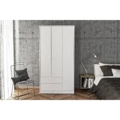 Denmark 3 Door And 2 Drawer Wardrobe White - Polifurniture -Furniture Specialty Store GUEST 911a0376 1470 4061 b90b 71150e34235f