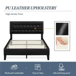 Yaheetech Upholstered Bed Frame With Button-Tufted Headboard 18 Yaheetech Upholstered Bed Frame With Button-Tufted Headboard -Furniture Specialty Store GUEST 9162686b 1e67 4a29 9cff 9badd1ca54e7