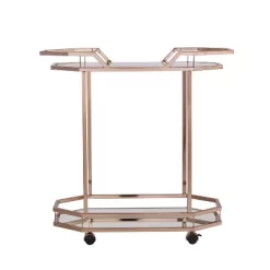Arya Art Deco Bar Cart Gold - Aiden Lane