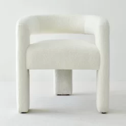 ZEN 25" Wide Contemporary Design Faux Shearling Boasting Curved Streamlined Silhouette Armrest Accent Barrel Chair-The Pop Maison -Furniture Specialty Store GUEST 92422ebc 33d2 41f1 96c0 a80e9eec8dae